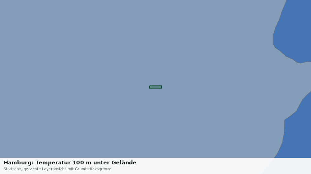 Statische Kartenansicht: Hamburg: Temperatur 100 m unter Gelände