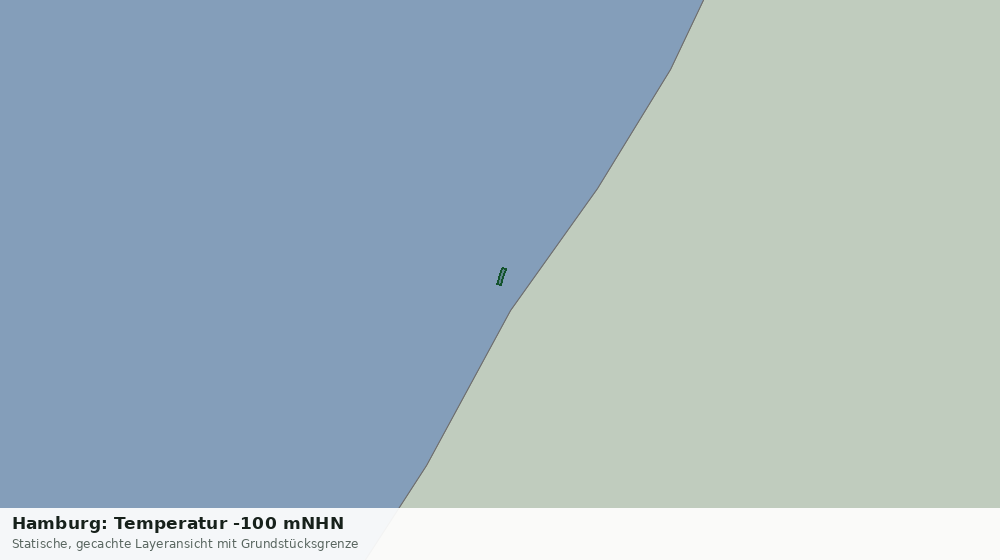 Statische Kartenansicht: Hamburg: Temperatur -100 mNHN
