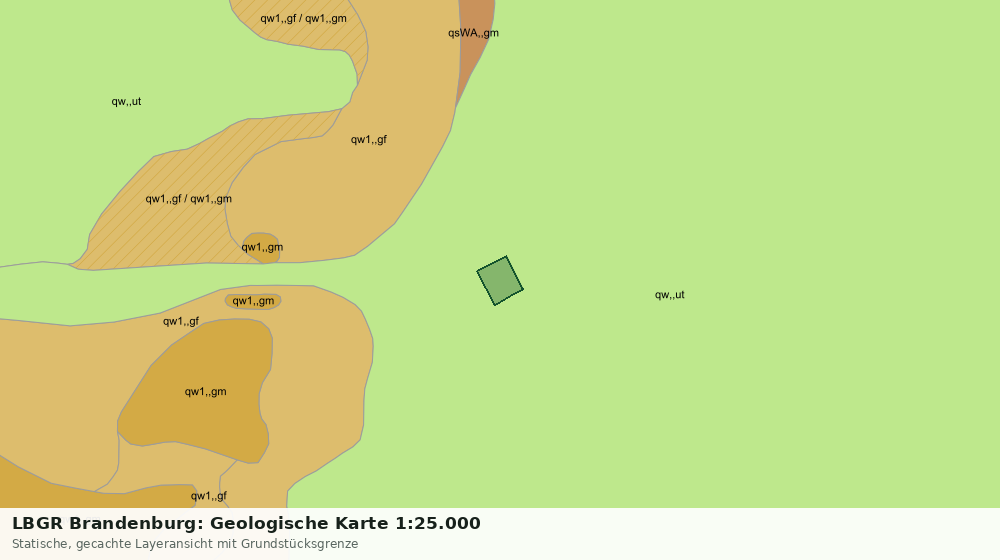 Statische Kartenansicht: LBGR Brandenburg: Geologische Karte 1:25.000