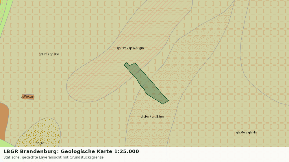 Statische Kartenansicht: LBGR Brandenburg: Geologische Karte 1:25.000