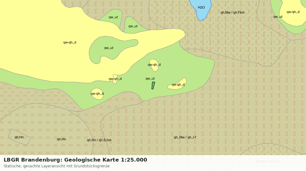 Statische Kartenansicht: LBGR Brandenburg: Geologische Karte 1:25.000