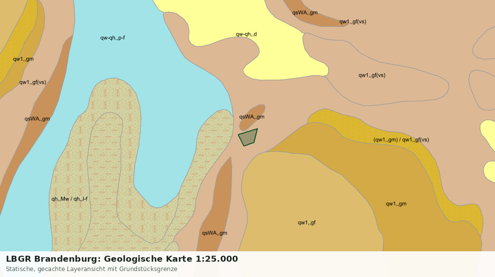 Statische Kartenansicht: LBGR Brandenburg: Geologische Karte 1:25.000