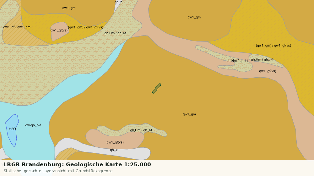 Statische Kartenansicht: LBGR Brandenburg: Geologische Karte 1:25.000