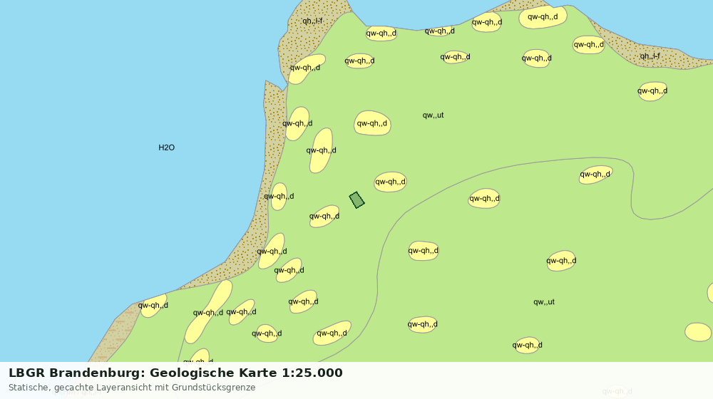 Statische Kartenansicht: LBGR Brandenburg: Geologische Karte 1:25.000