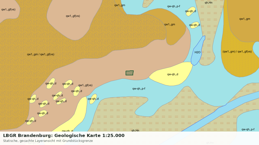 Statische Kartenansicht: LBGR Brandenburg: Geologische Karte 1:25.000