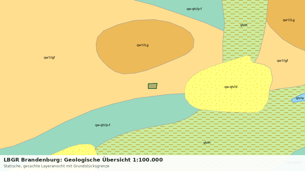 Statische Kartenansicht: LBGR Brandenburg: Geologische Übersicht 1:100.000