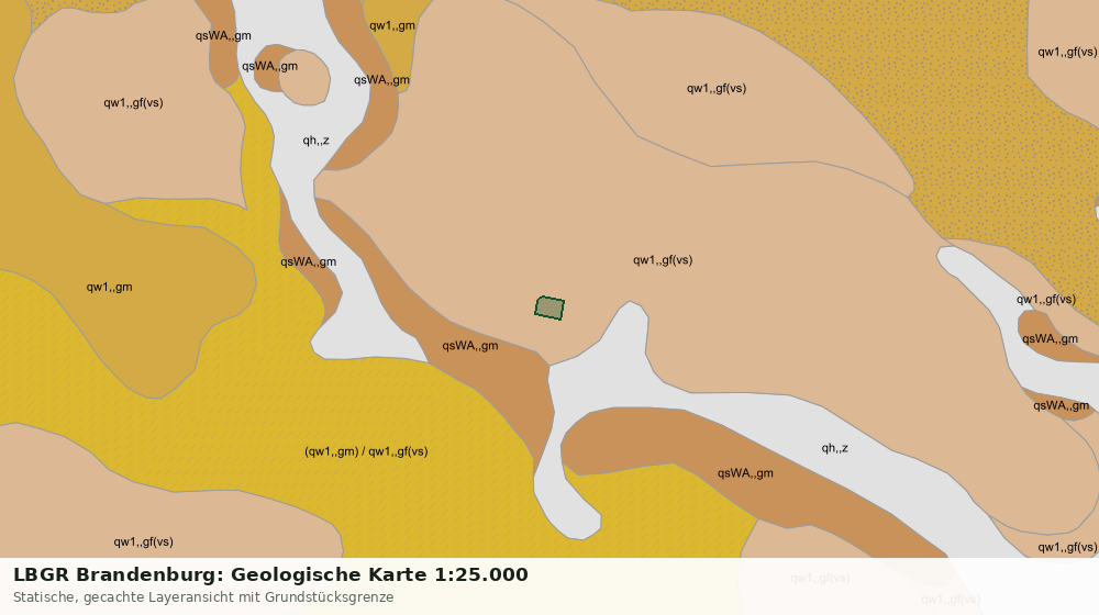 Statische Kartenansicht: LBGR Brandenburg: Geologische Karte 1:25.000
