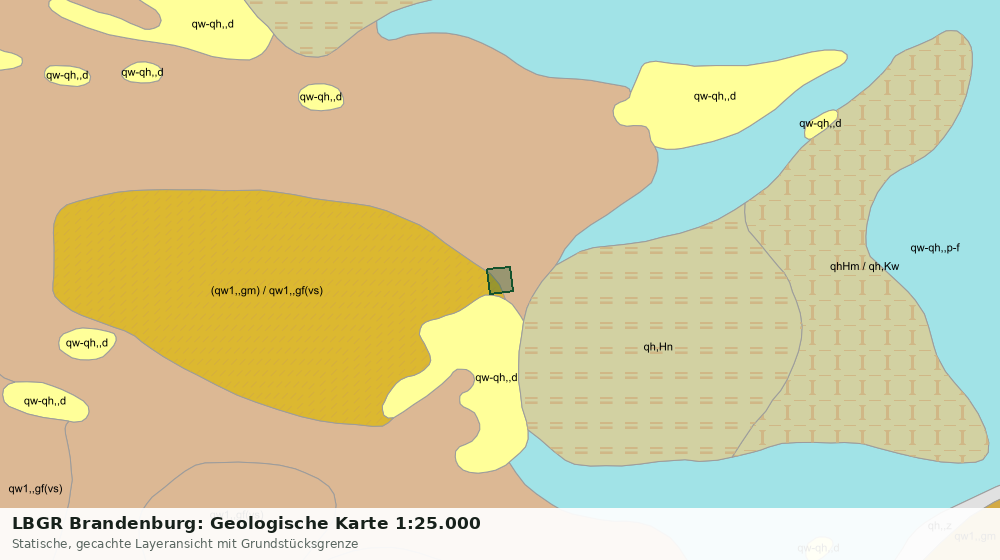 Statische Kartenansicht: LBGR Brandenburg: Geologische Karte 1:25.000