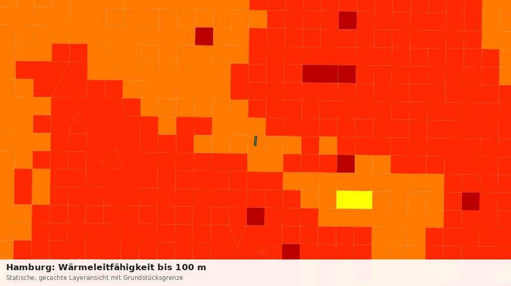 Statische Kartenansicht: Hamburg: Wärmeleitfähigkeit bis 100 m