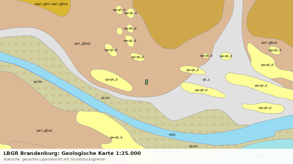 Statische Kartenansicht: LBGR Brandenburg: Geologische Karte 1:25.000