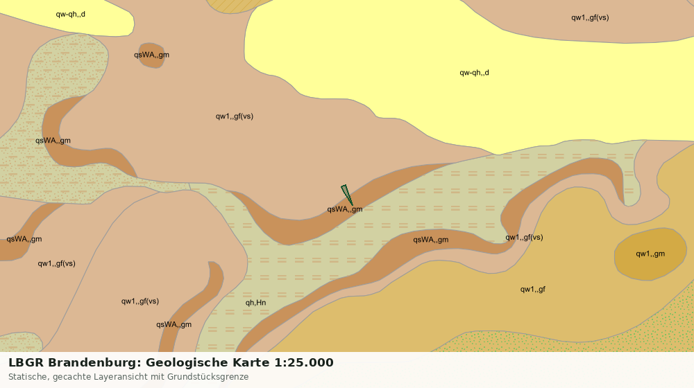 Statische Kartenansicht: LBGR Brandenburg: Geologische Karte 1:25.000