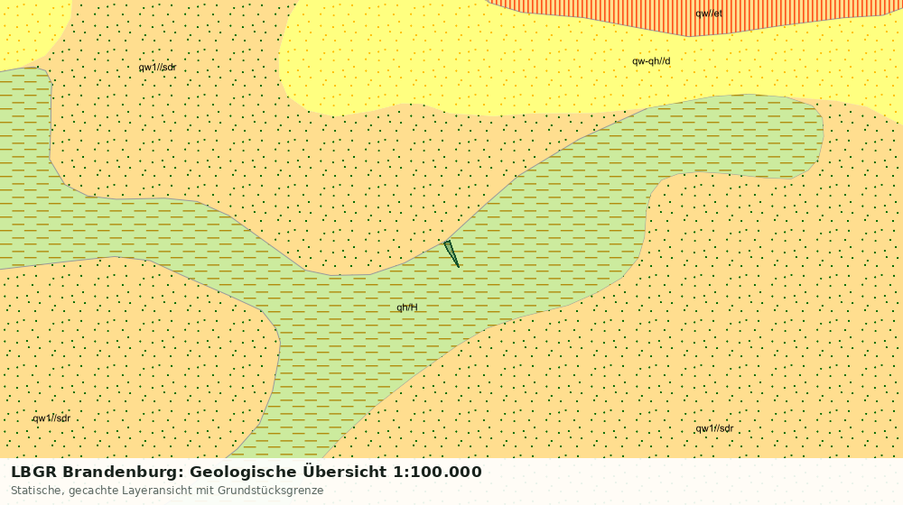Statische Kartenansicht: LBGR Brandenburg: Geologische Übersicht 1:100.000