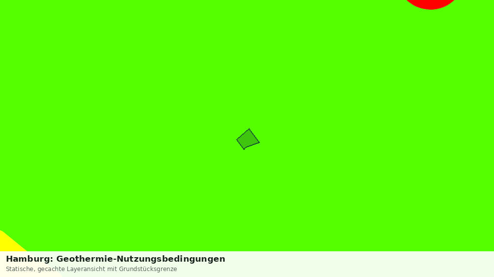 Statische Kartenansicht: Hamburg: Geothermie-Nutzungsbedingungen