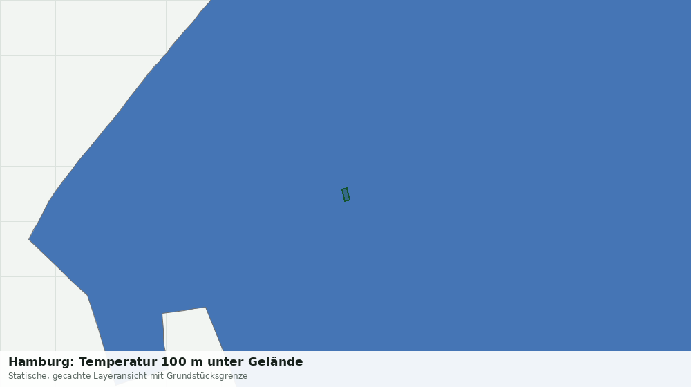 Statische Kartenansicht: Hamburg: Temperatur 100 m unter Gelände