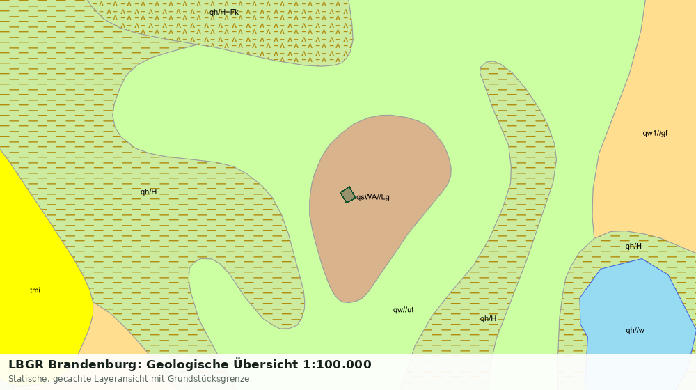 Statische Kartenansicht: LBGR Brandenburg: Geologische Übersicht 1:100.000