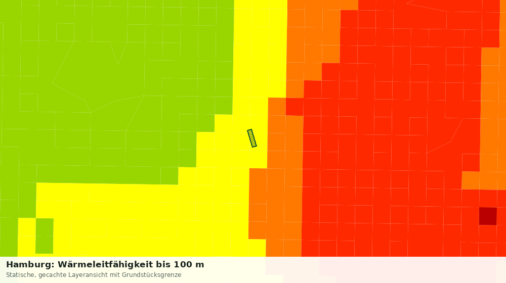 Statische Kartenansicht: Hamburg: Wärmeleitfähigkeit bis 100 m