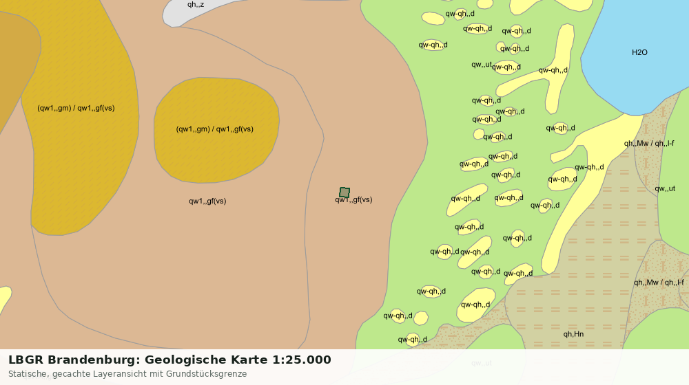 Statische Kartenansicht: LBGR Brandenburg: Geologische Karte 1:25.000