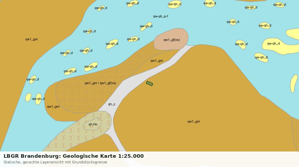 Statische Kartenansicht: LBGR Brandenburg: Geologische Karte 1:25.000