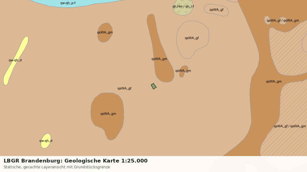 Statische Kartenansicht: LBGR Brandenburg: Geologische Karte 1:25.000