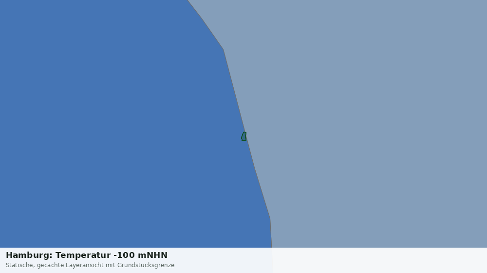 Statische Kartenansicht: Hamburg: Temperatur -100 mNHN