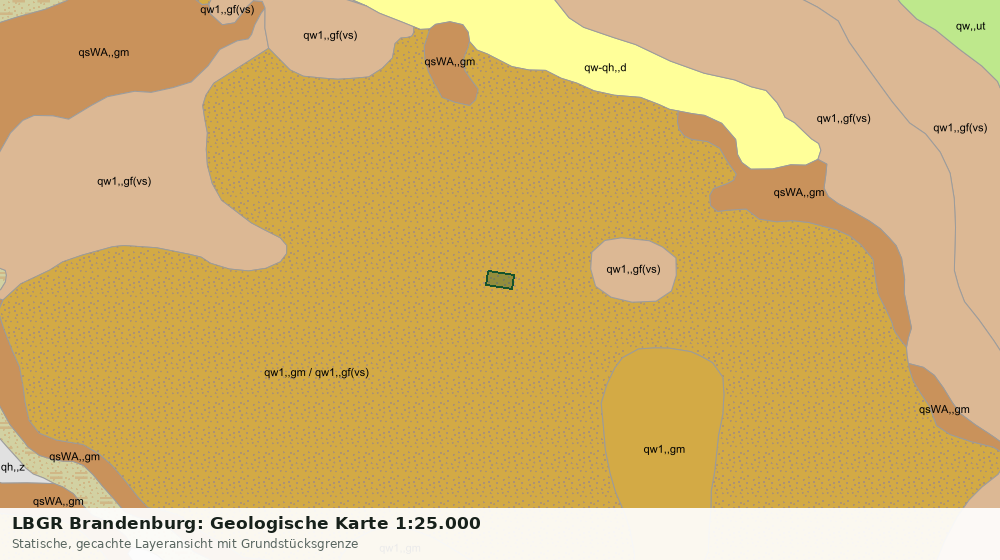 Statische Kartenansicht: LBGR Brandenburg: Geologische Karte 1:25.000