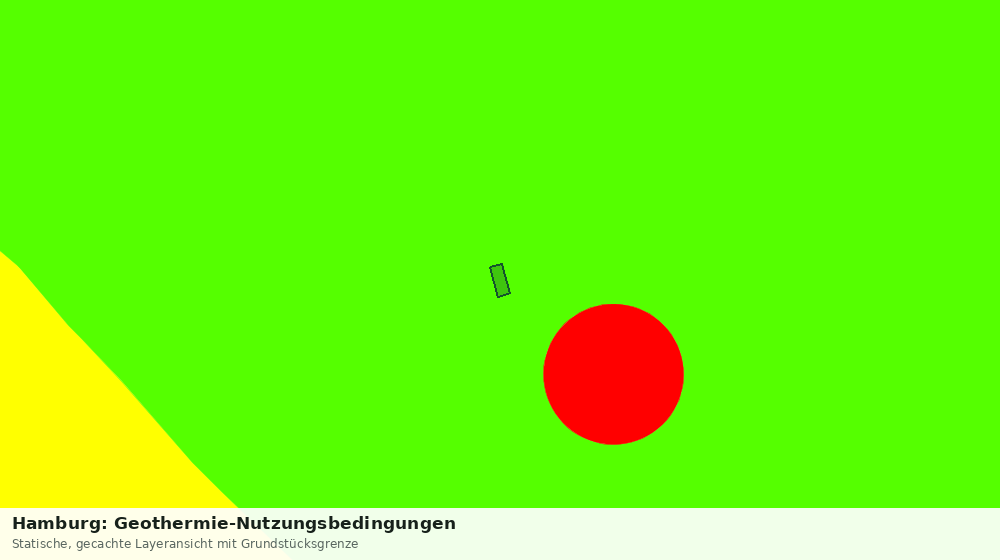 Statische Kartenansicht: Hamburg: Geothermie-Nutzungsbedingungen