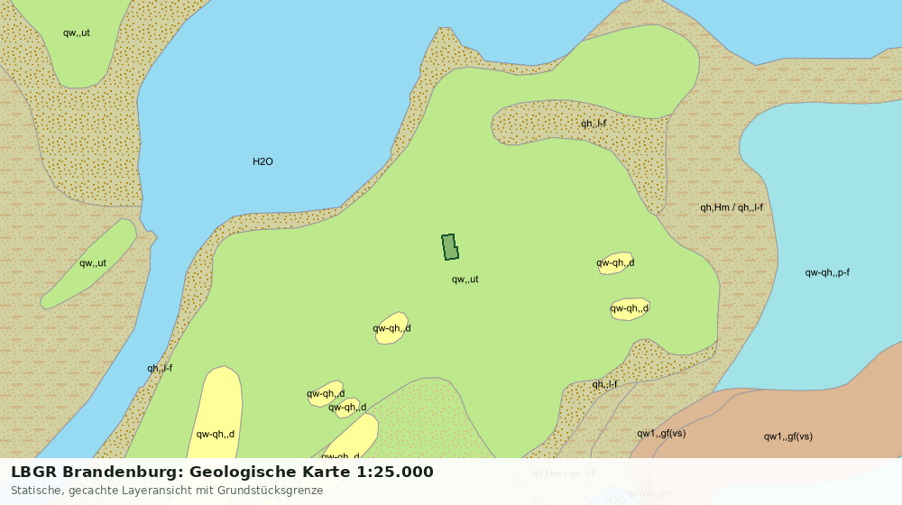 Statische Kartenansicht: LBGR Brandenburg: Geologische Karte 1:25.000