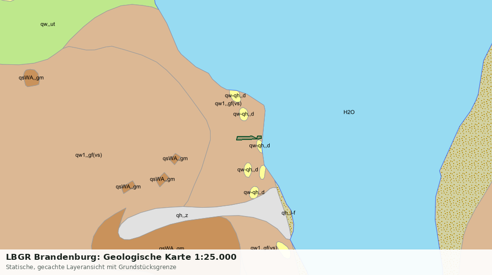Statische Kartenansicht: LBGR Brandenburg: Geologische Karte 1:25.000