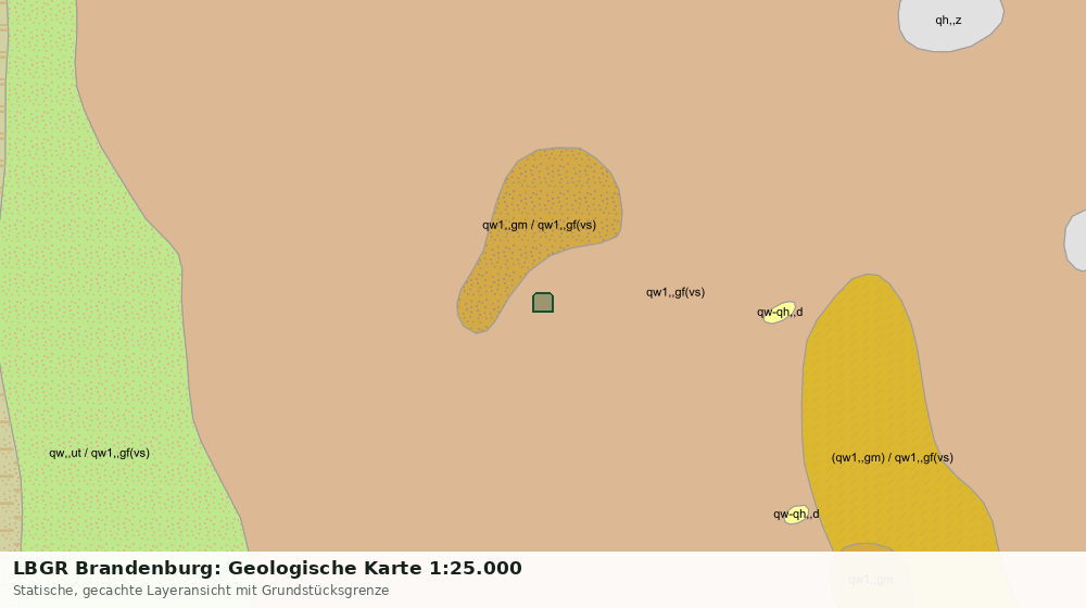 Statische Kartenansicht: LBGR Brandenburg: Geologische Karte 1:25.000