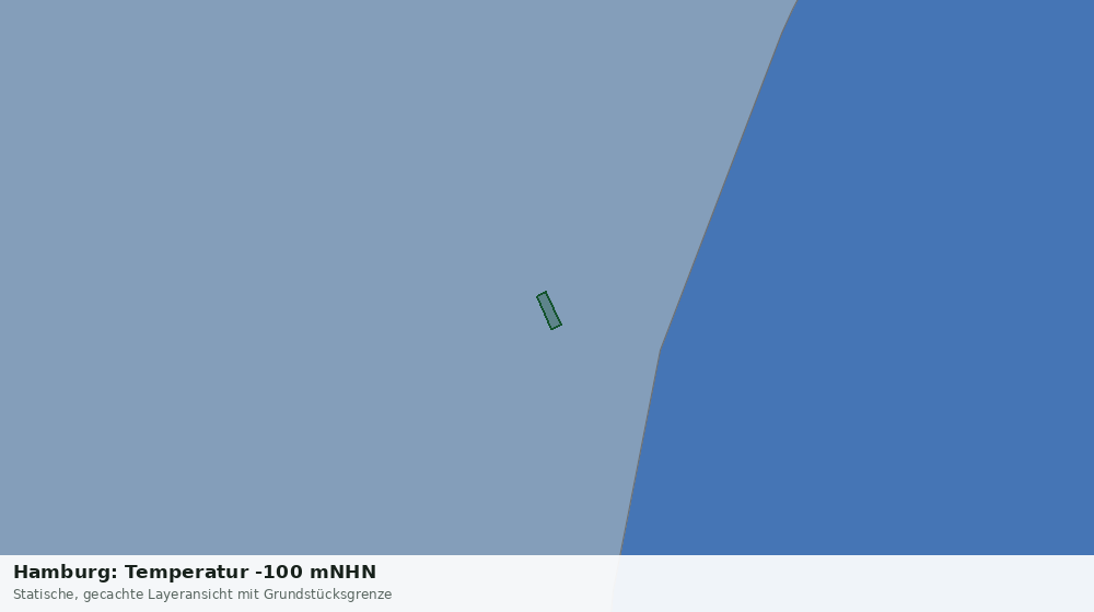 Statische Kartenansicht: Hamburg: Temperatur -100 mNHN