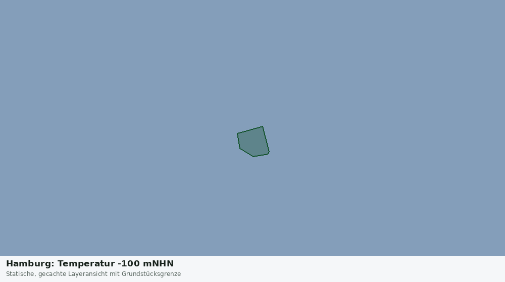 Statische Kartenansicht: Hamburg: Temperatur -100 mNHN