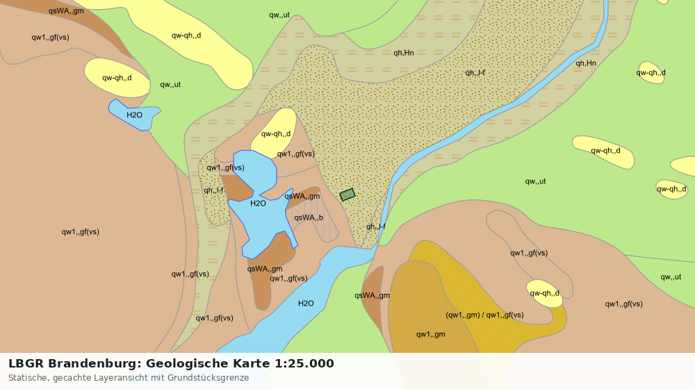 Statische Kartenansicht: LBGR Brandenburg: Geologische Karte 1:25.000