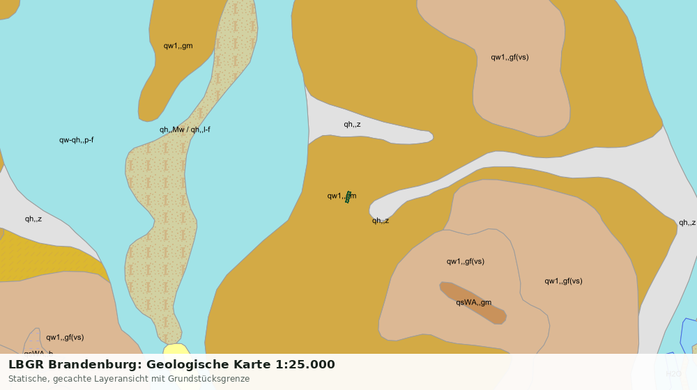 Statische Kartenansicht: LBGR Brandenburg: Geologische Karte 1:25.000