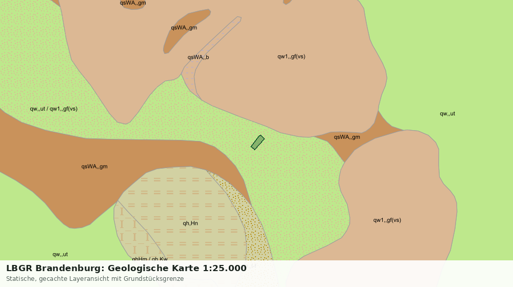 Statische Kartenansicht: LBGR Brandenburg: Geologische Karte 1:25.000