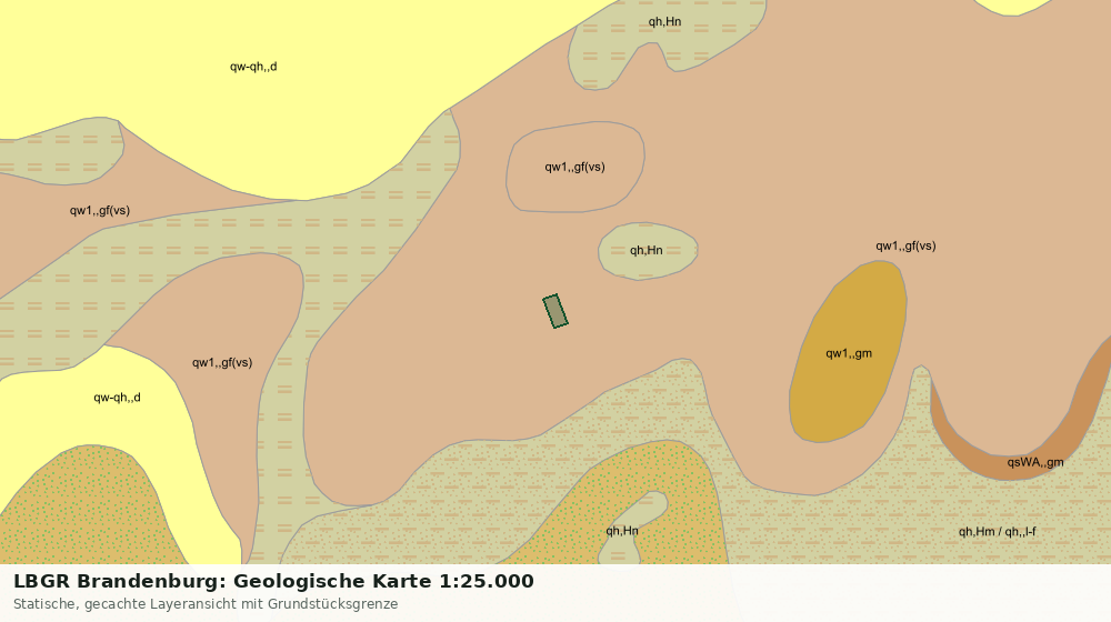 Statische Kartenansicht: LBGR Brandenburg: Geologische Karte 1:25.000