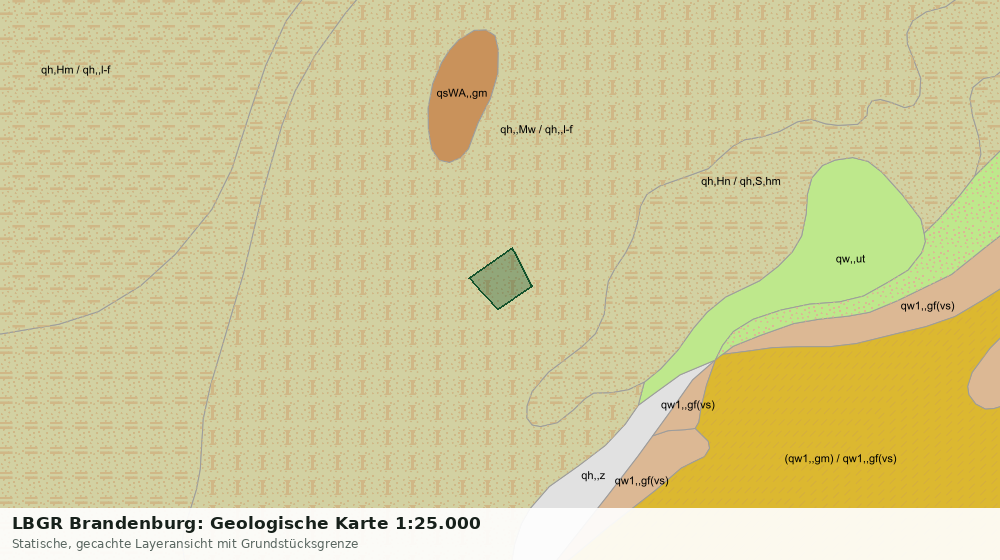 Statische Kartenansicht: LBGR Brandenburg: Geologische Karte 1:25.000