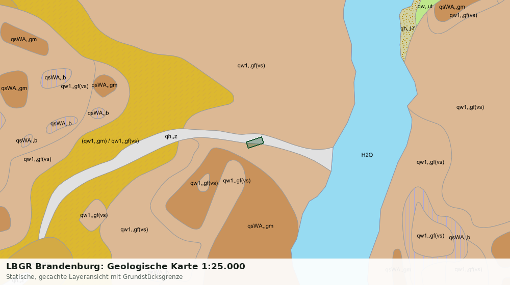 Statische Kartenansicht: LBGR Brandenburg: Geologische Karte 1:25.000
