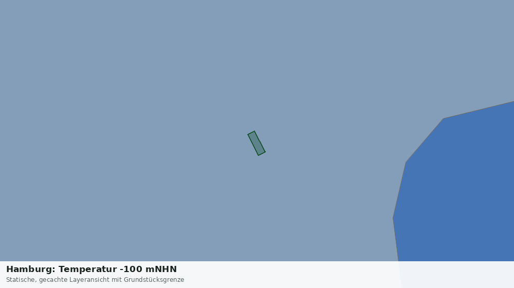 Statische Kartenansicht: Hamburg: Temperatur -100 mNHN