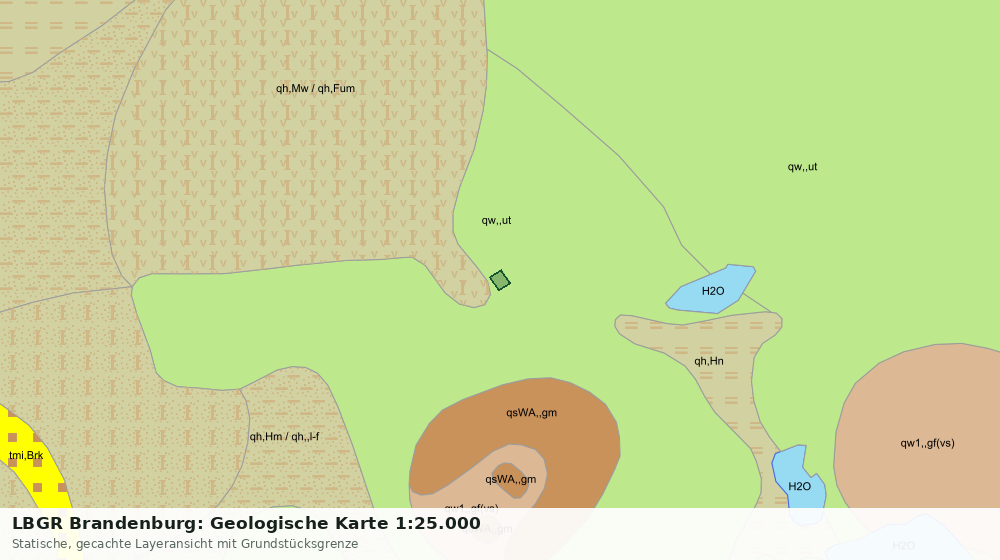 Statische Kartenansicht: LBGR Brandenburg: Geologische Karte 1:25.000