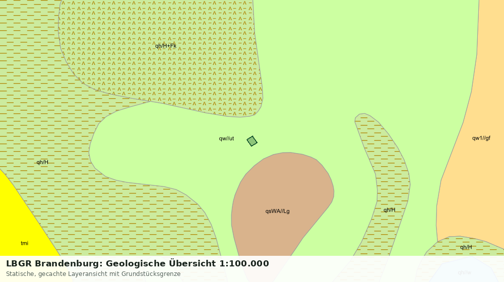 Statische Kartenansicht: LBGR Brandenburg: Geologische Übersicht 1:100.000