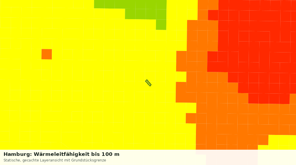 Statische Kartenansicht: Hamburg: Wärmeleitfähigkeit bis 100 m
