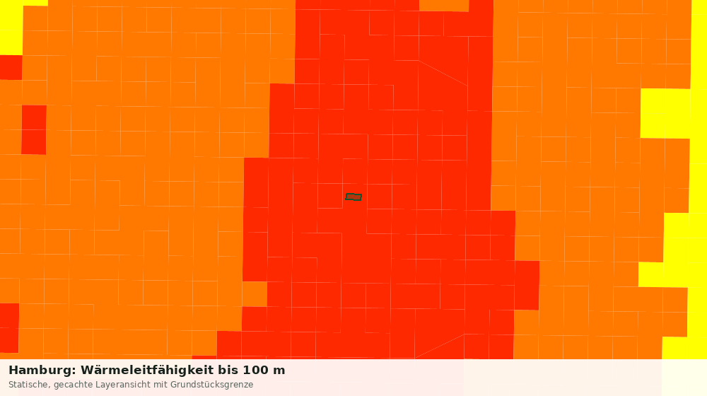 Statische Kartenansicht: Hamburg: Wärmeleitfähigkeit bis 100 m