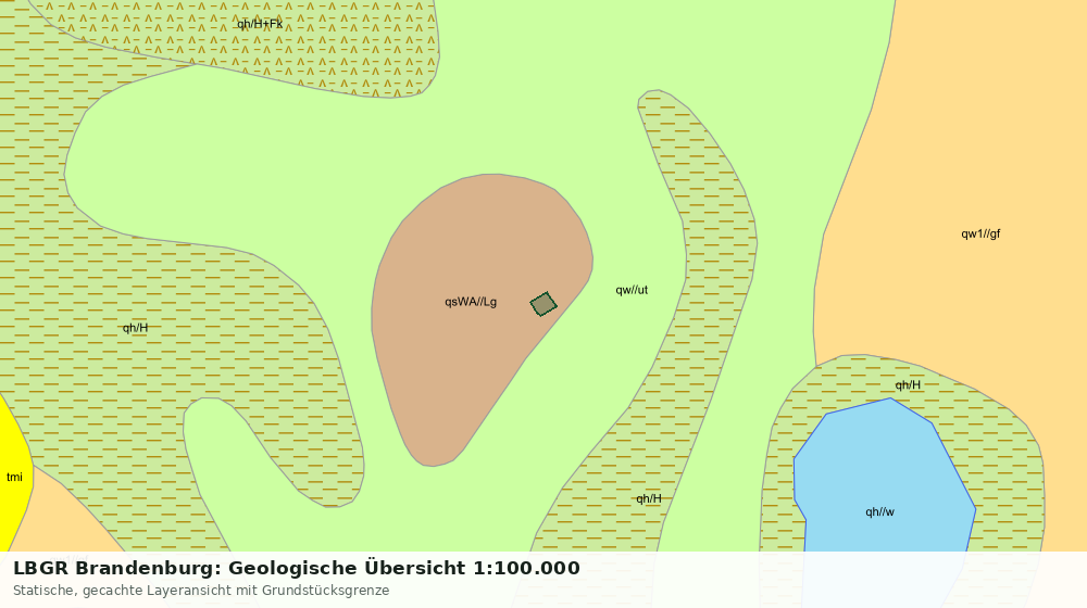 Statische Kartenansicht: LBGR Brandenburg: Geologische Übersicht 1:100.000
