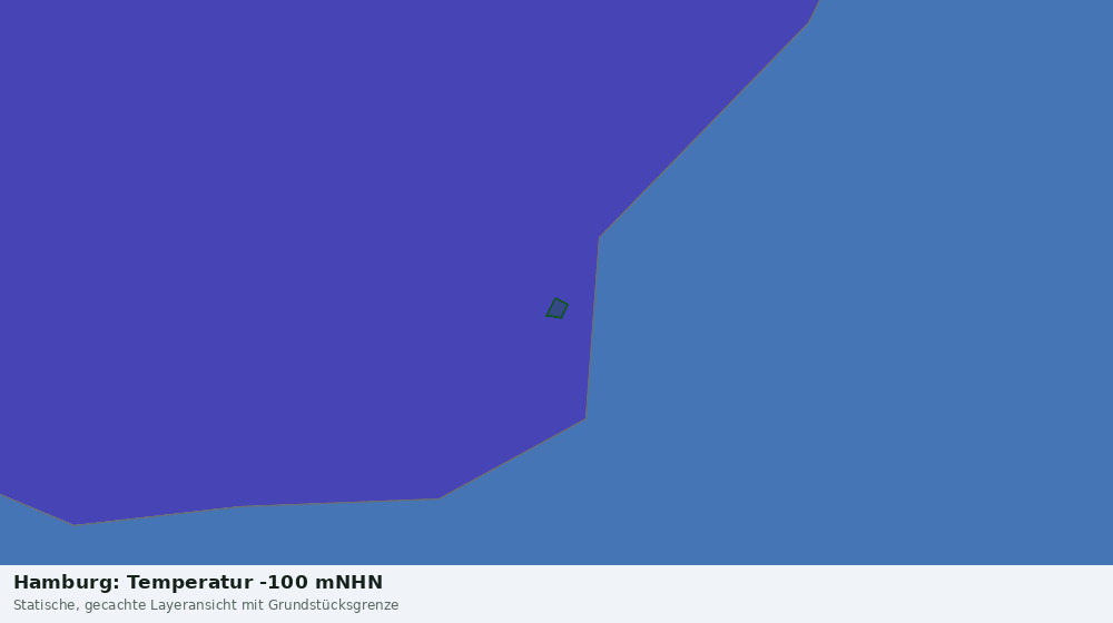 Statische Kartenansicht: Hamburg: Temperatur -100 mNHN