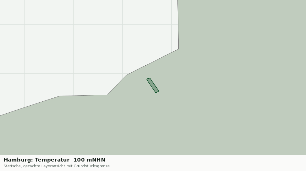 Statische Kartenansicht: Hamburg: Temperatur -100 mNHN