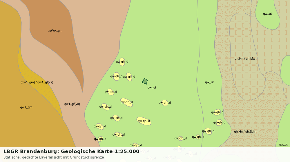 Statische Kartenansicht: LBGR Brandenburg: Geologische Karte 1:25.000