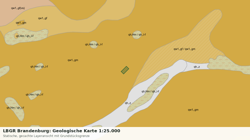 Statische Kartenansicht: LBGR Brandenburg: Geologische Karte 1:25.000