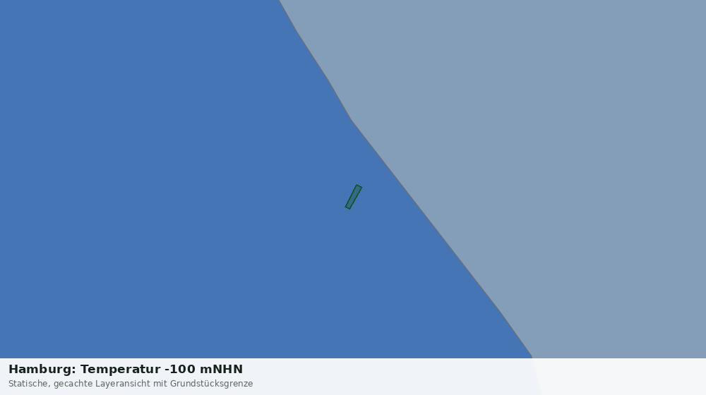 Statische Kartenansicht: Hamburg: Temperatur -100 mNHN