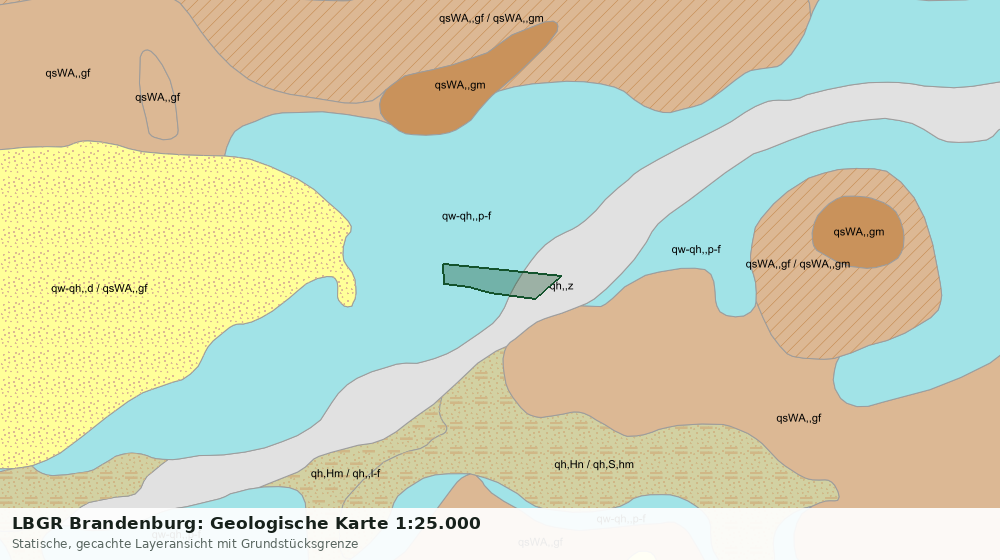 Statische Kartenansicht: LBGR Brandenburg: Geologische Karte 1:25.000