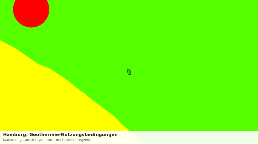 Statische Kartenansicht: Hamburg: Geothermie-Nutzungsbedingungen